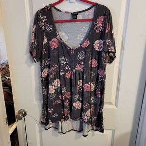Floral baby doll top